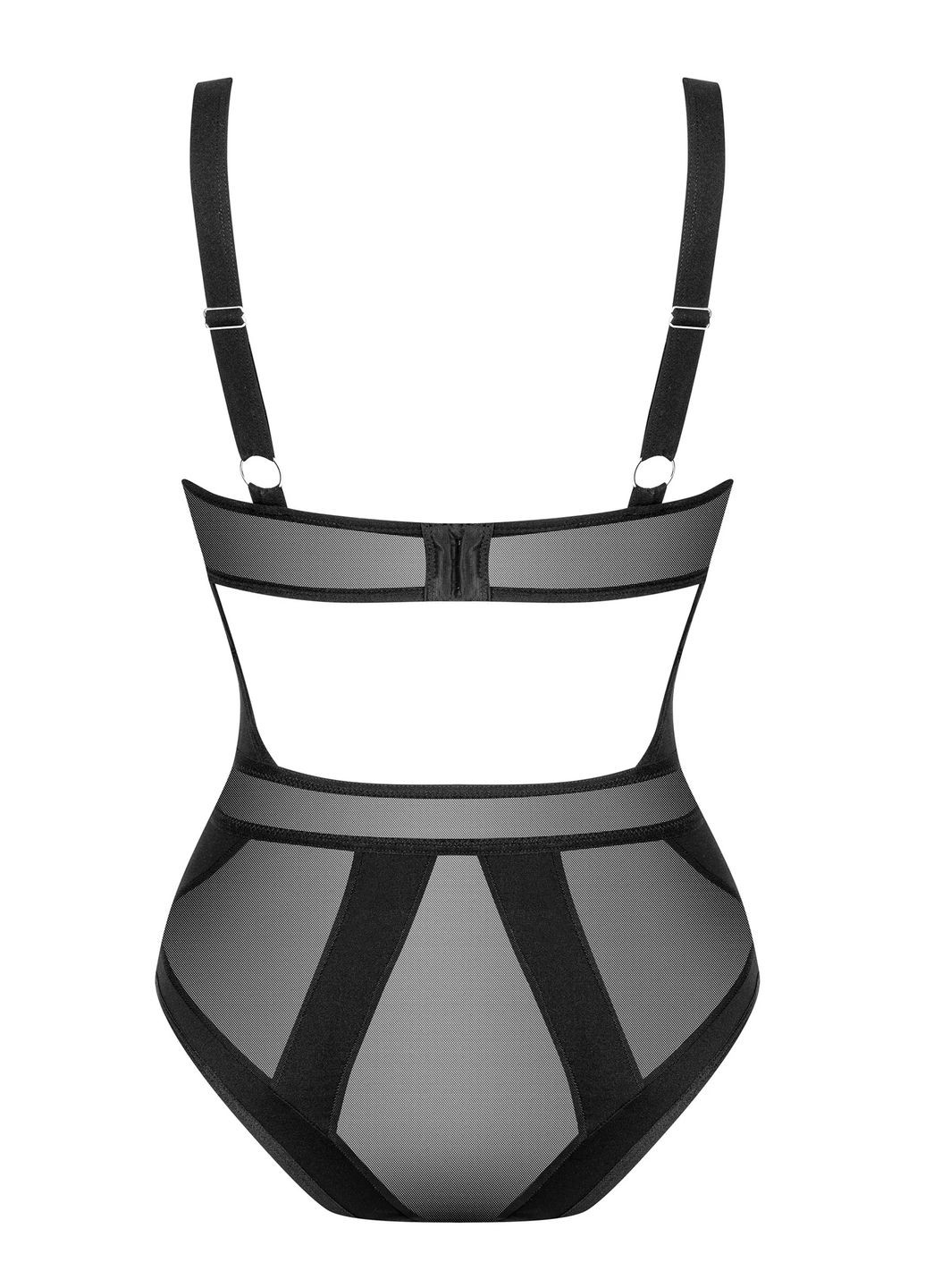 Чорний демісезонний боді гладкий без мережива chic amoria Obsessive