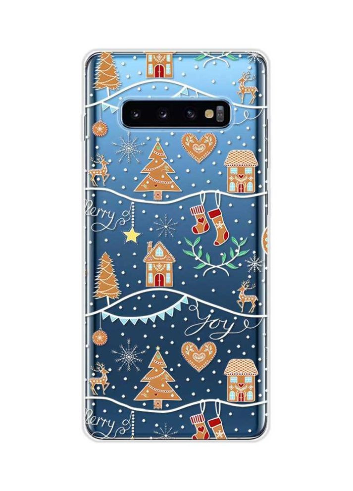 Чехол на Samsung Galaxy S10 Plus:: Фон Рождество (новогодний принт 201) Creative (362966272)