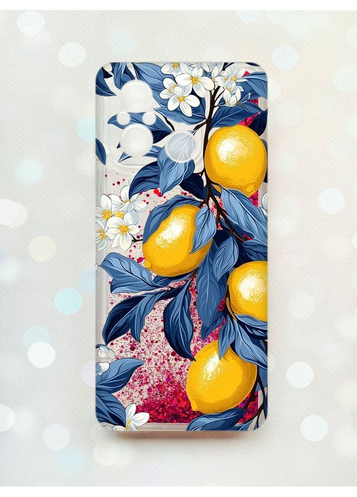 Чехол с плавающими розовыми блестками на Xiaomi Redmi 12C Лимонное дерево (принт 417) Creative (361112135)