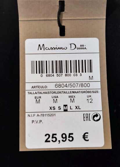 Черная летняя блуза Massimo Dutti