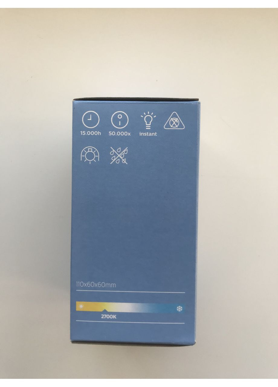 Світлодіодна лед LED лампа 8W 8Вт Е27 2700К тепле жовте м'яке світло Philips (369369515)