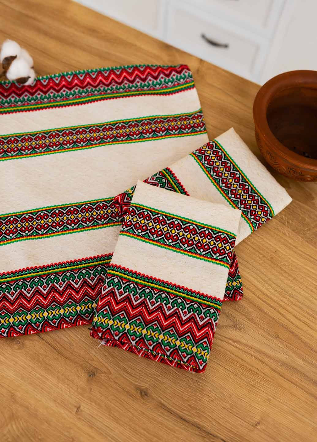 Серветка вишита з українським орнаментом 37х37см (рнд11137) Homedec - (322289118)