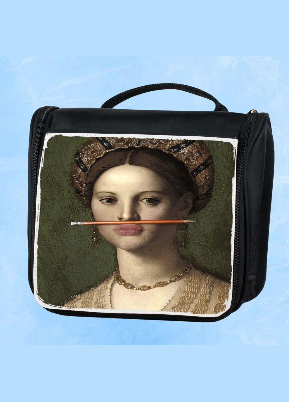 Дорожная сумка - органайзер для косметики несессер Мемы #01 Черная No Brand (318677795)