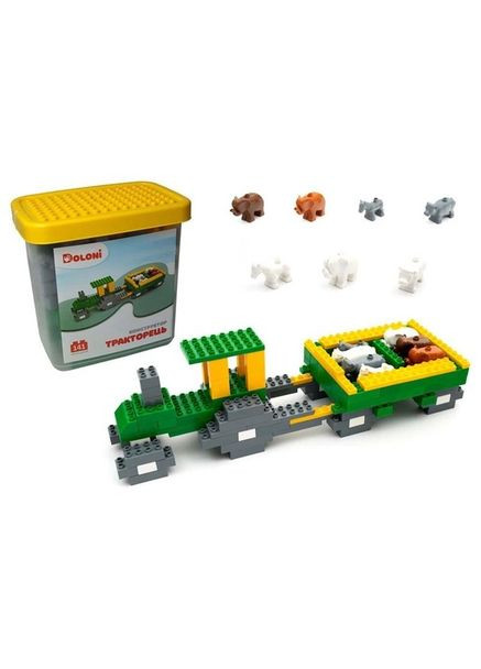Конструктор Toys «Трактор» на 141 деталь (013888/41) Doloni (292553320)