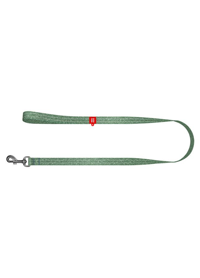 Повідець для собак з відновленої бавовни WAUDOG Re-cotton світловідбиваючий,, Ш 25 мм, Д 150 см зелений No Brand (363198921)