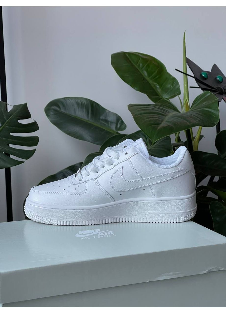 Кросівки жіночі і чоловічі Nike Air Force 1 '07 Premium white | Найк Аір Форс 1 Преміум білі No Brand білі демісезони (352474040)