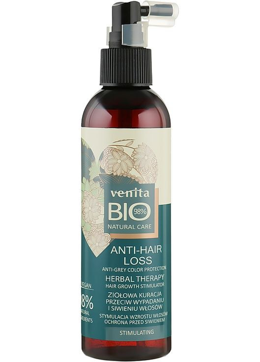 Средство против выпадения волос и поседение Bio Natural Care Anti-Hair Loss 200ml (838180-71738) Venita (368636972)