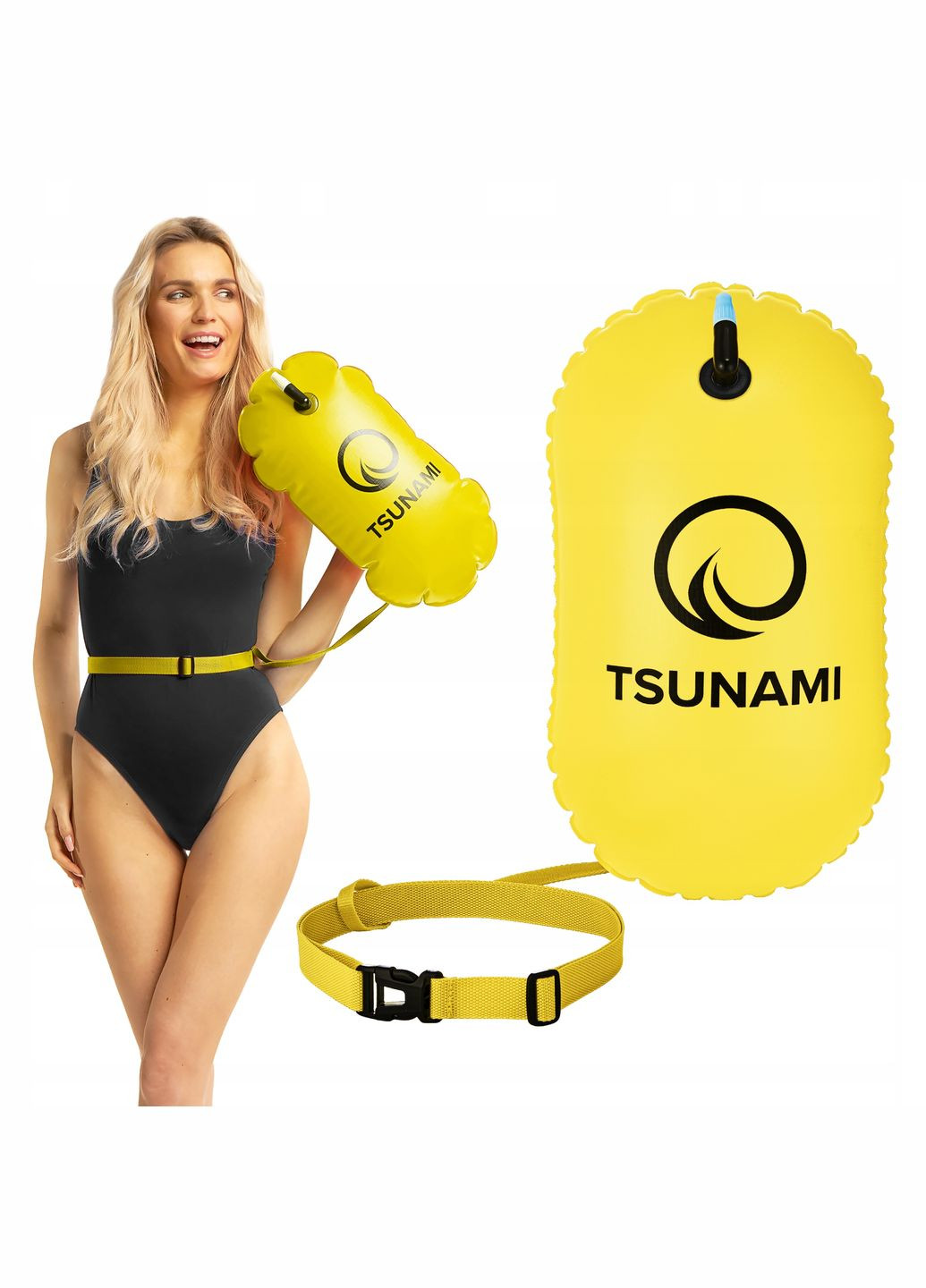 Буй для плавання Basic надувний Yellow (P-5907739316806) TSUNAMI (333141332)