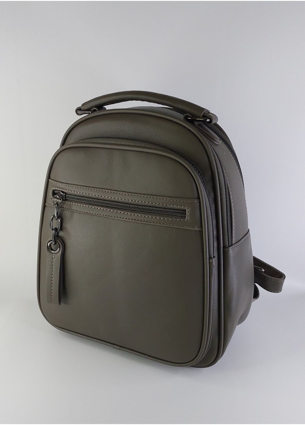 Рюкзак жіночий місткий з екошкіри на два відділення чорний Karlos Marconi (354333299)