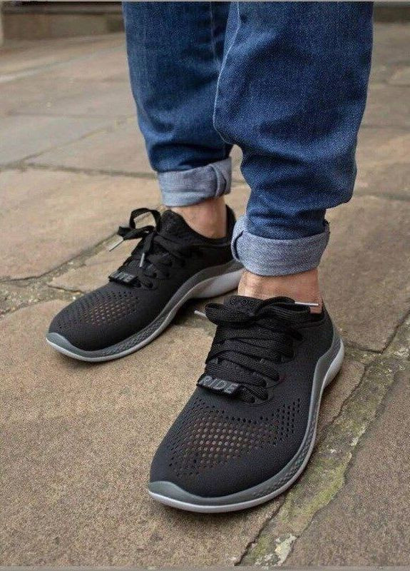 Черно-белые крокс literide 360 крокс кроссовки лайтрайл 360 Crocs