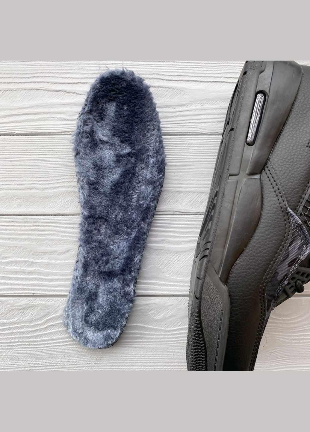 Черные зимние зимние кроссовки military black No Brand Jordan