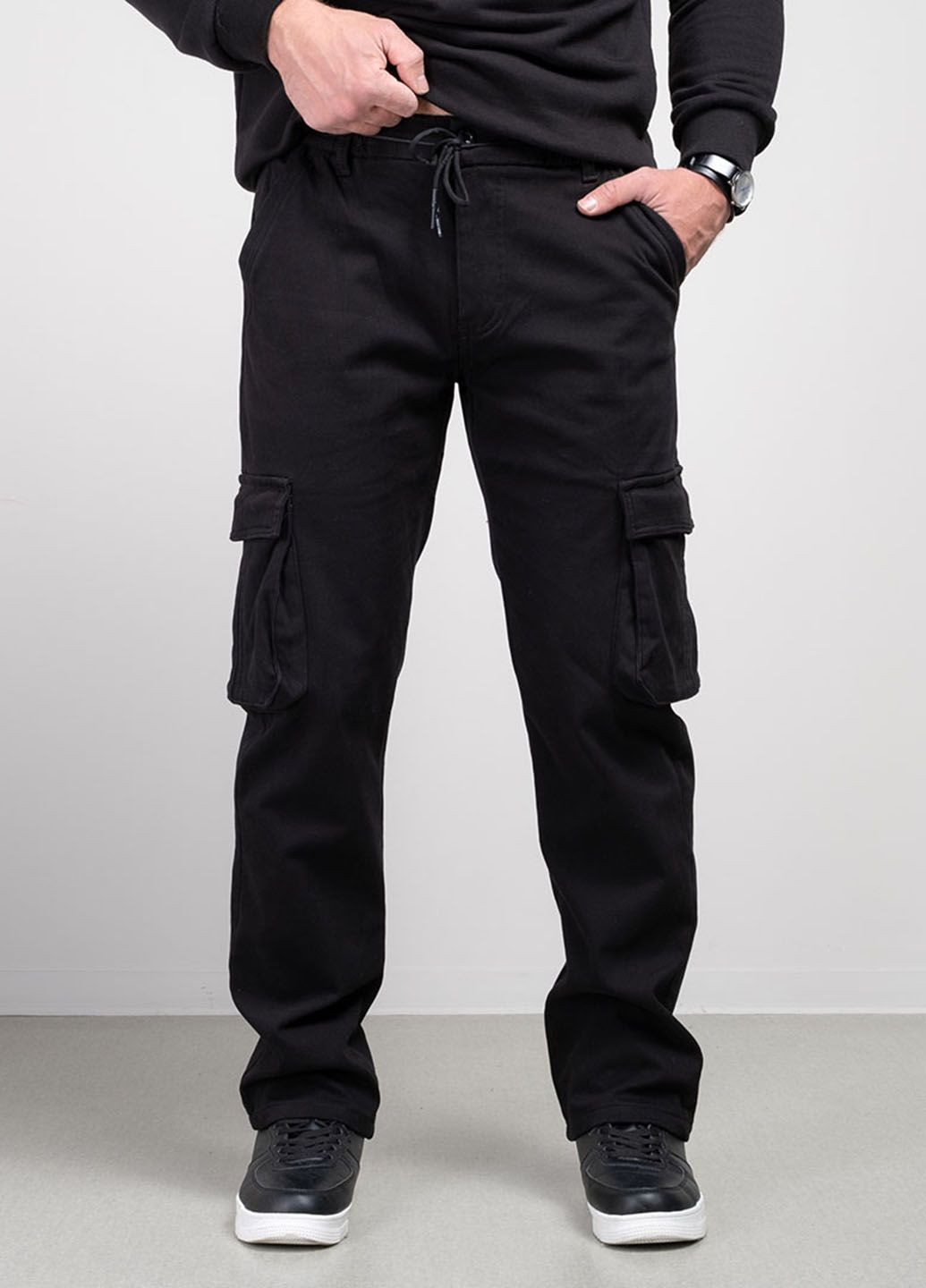Черные кэжуал зимние карго брюки Power