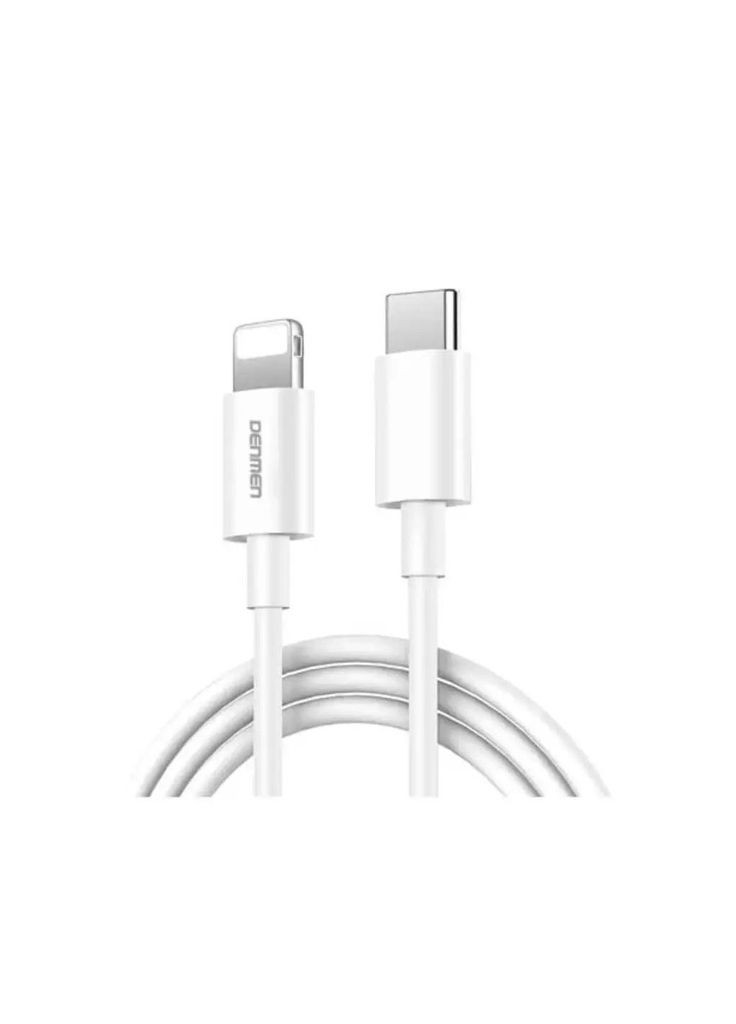 Дата кабель (m481517) Denmen USB-C to Lightning 1.0m PD18W white (367071904)