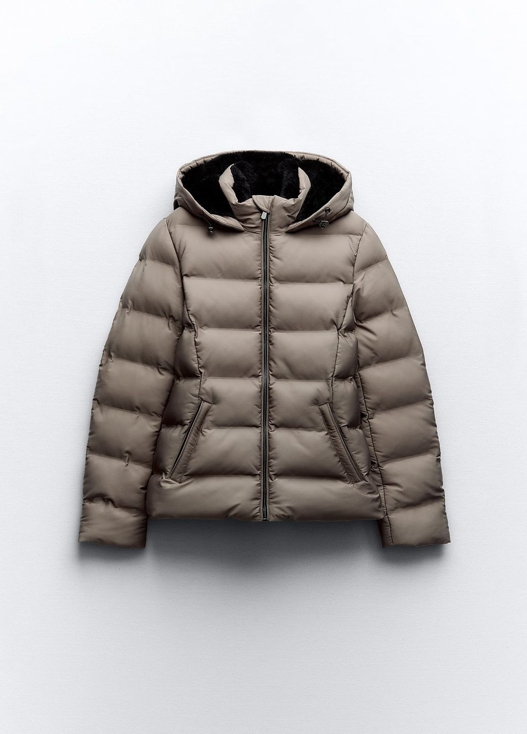 Серо-коричневая зимняя куртка Zara