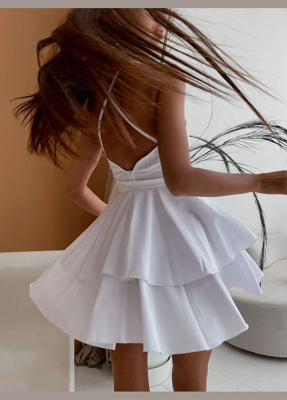 Молочна повсякденний сукня жіноча з відкритою спиною Гермес однотонна