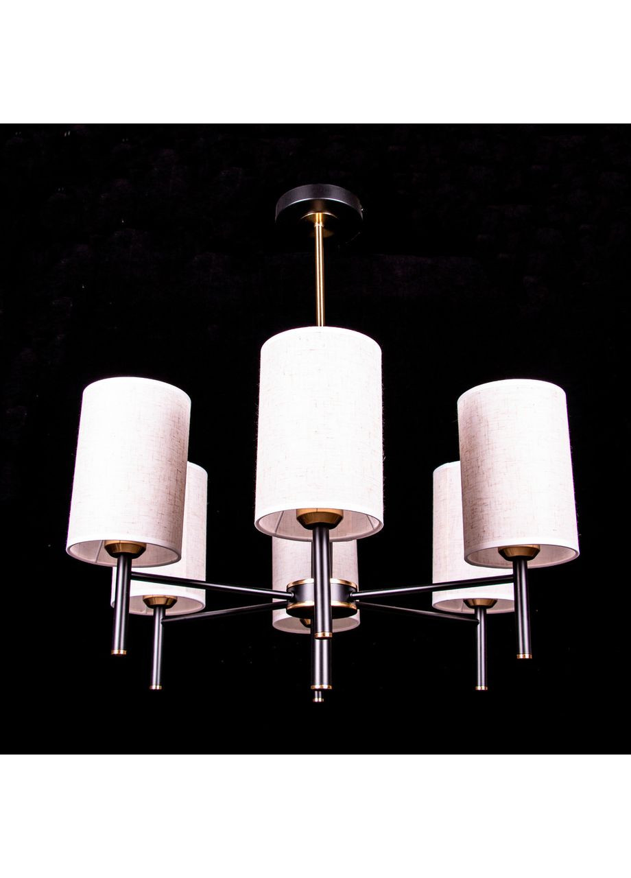 Классическая люстра с абажурами на 6 ламп 2910/6 BK/BK+copper No Brand (352229408)