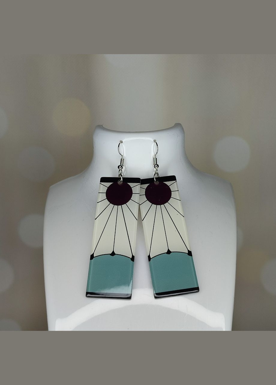 Сережки "Танджіро Камадо. Клинок, який знищує демонів. Вбивця демонів. Demon Slayer" SureGeek (317046497)