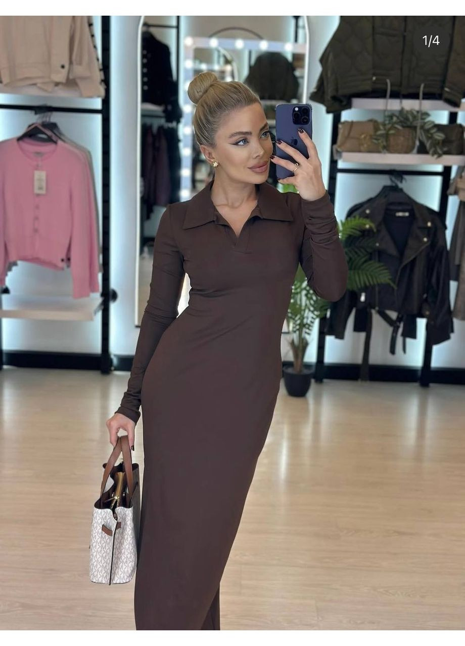 Темно-коричневое платье Milani