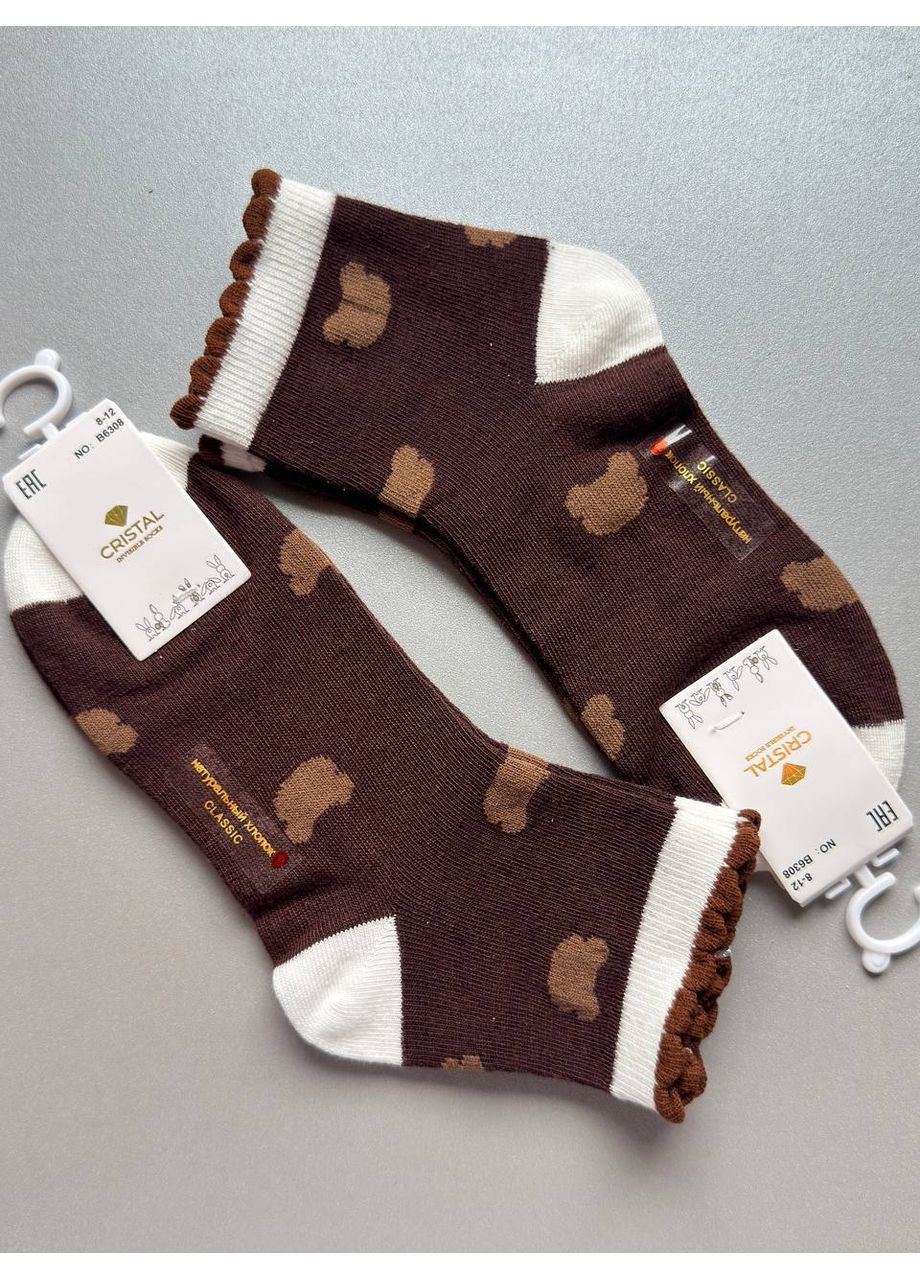 Коричневі 1 пара шкарпетки демисезоні дитячі (348142792)