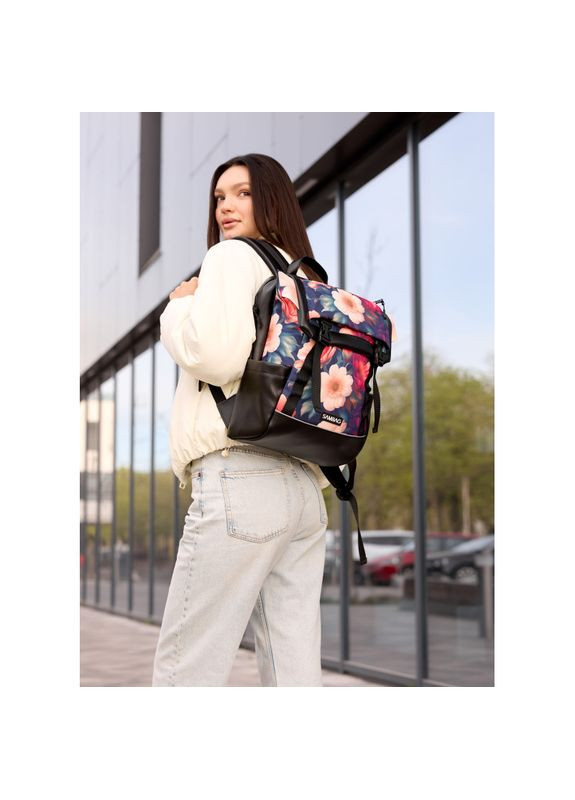Женский рюкзак Aura с принтом "MAGENTA FLOWERS" Sambag (329692772)