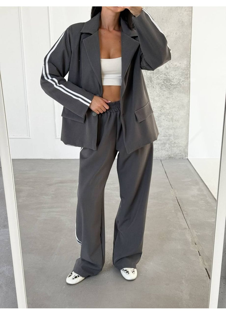 Костюм (пиджак, брюки), цвет Серый Fashion (361668359)