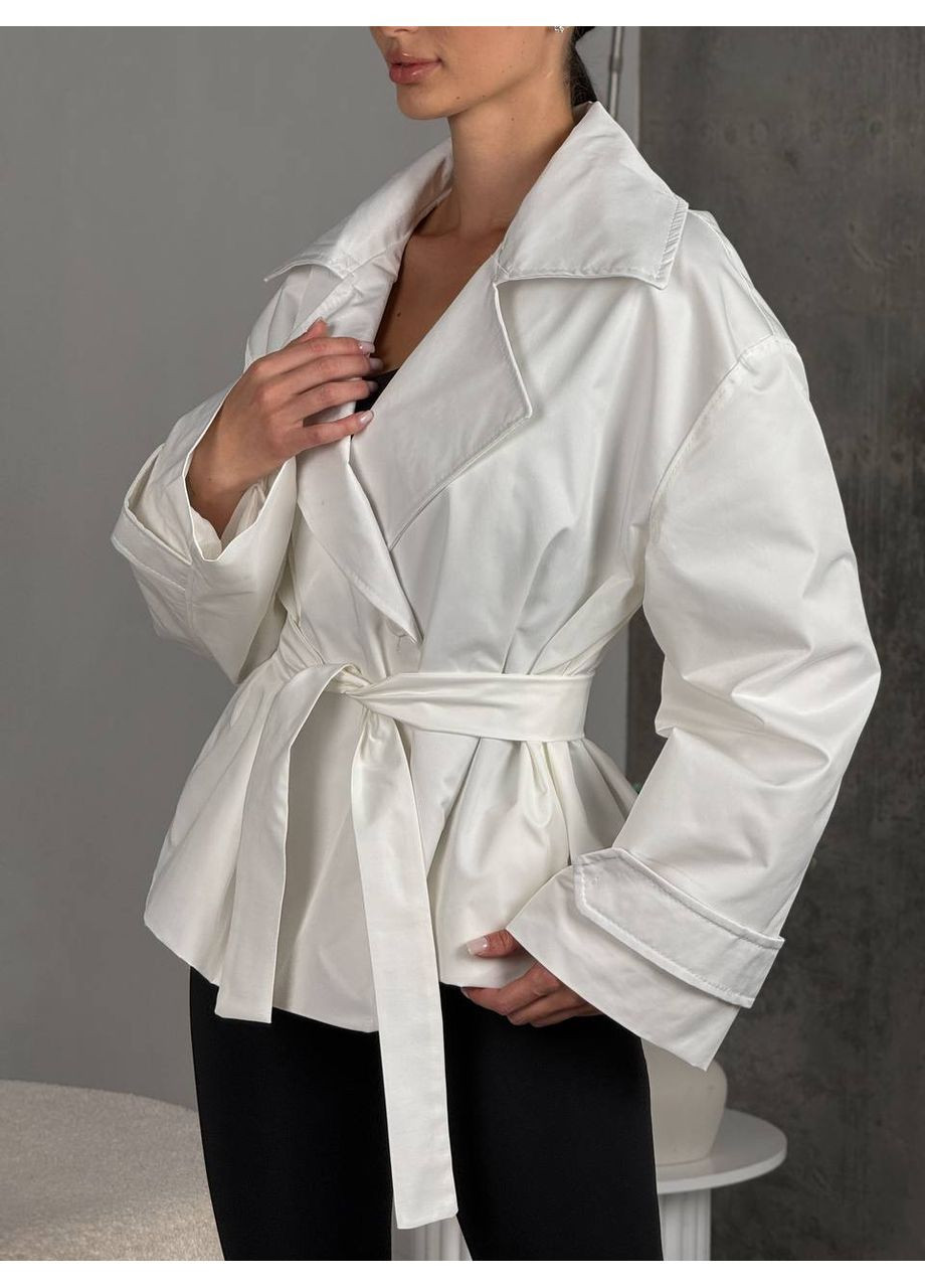 Укорочений тренч у трьох базових кольорах з коттон-парки — заміри в описі DK/DL Мода без кордонів на зав'язках демісезон (361783297)