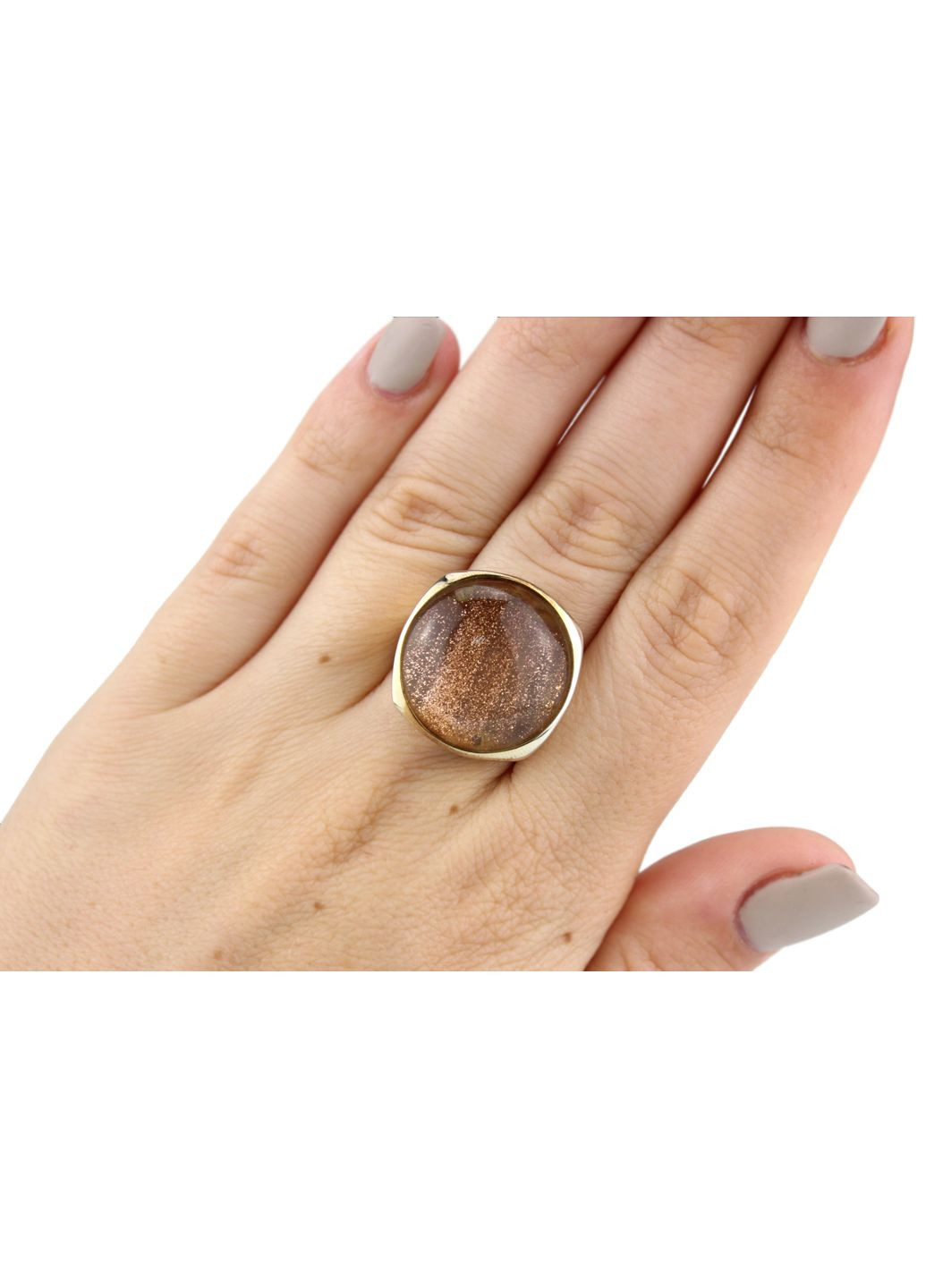 Кольцо с позолотой и кварцем 55 4521, размер No Brand (317577836)