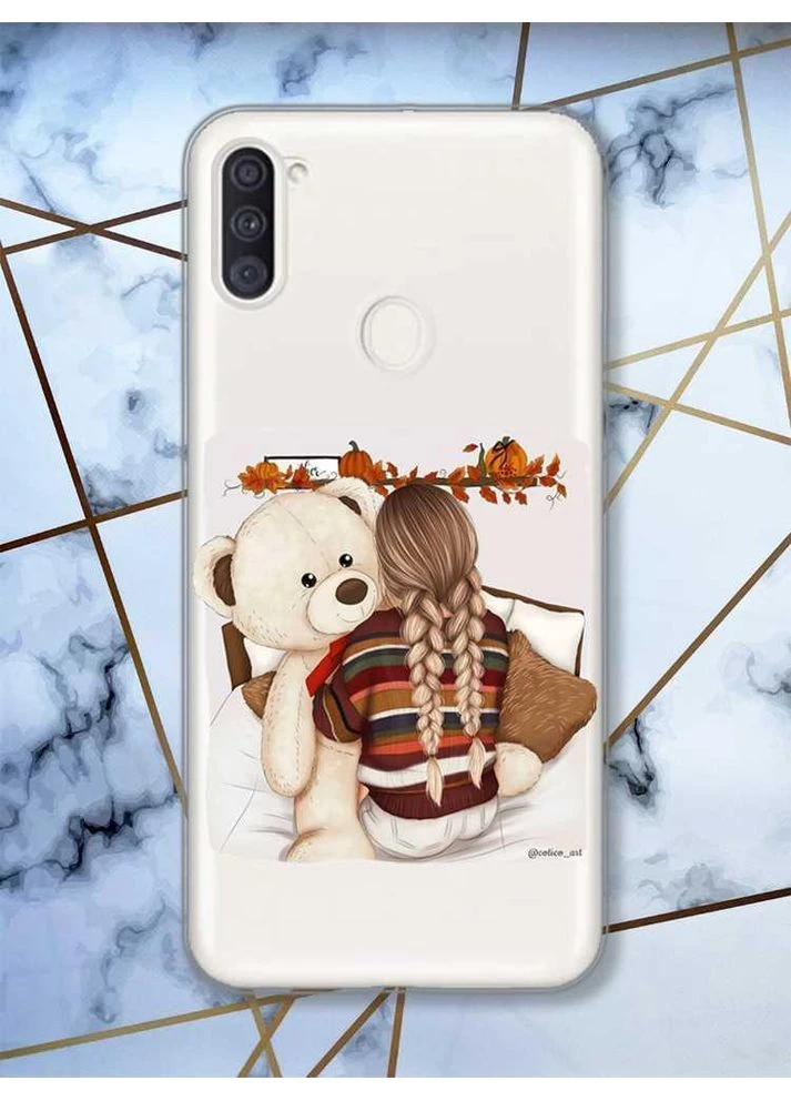 Чехол на Samsung Galaxy A11 дизайн Девочка с мишкой принт 117 Creative (359492305)