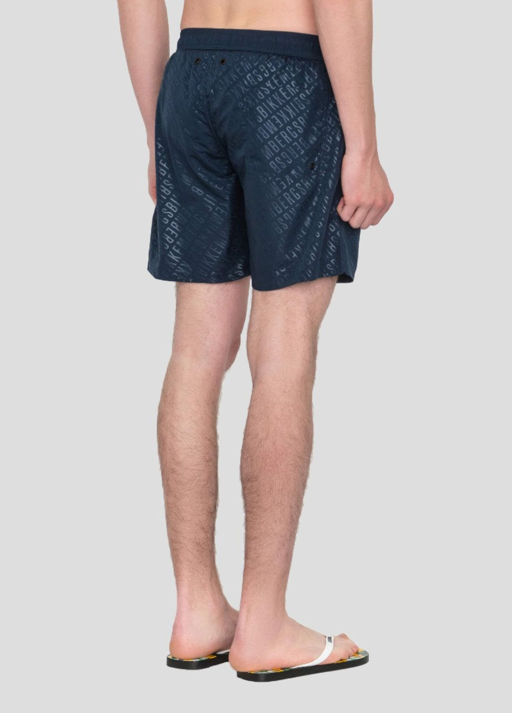 Темно-синие пляжные шорты с монограммой Dirk Bikkembergs (292012589)