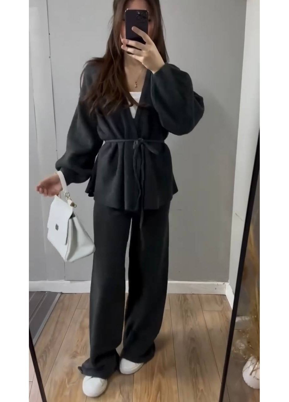 Костюм Ангора рубчик кофта/кардиган та штани Україна (364653084)