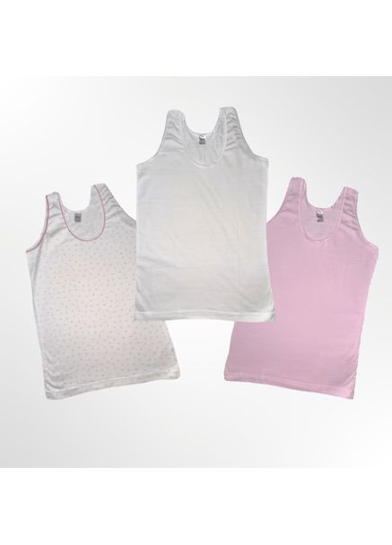 Настольная майка набор 3 шт. для девочки (Турция) Комбинированный (0352) Oztas (361034868)