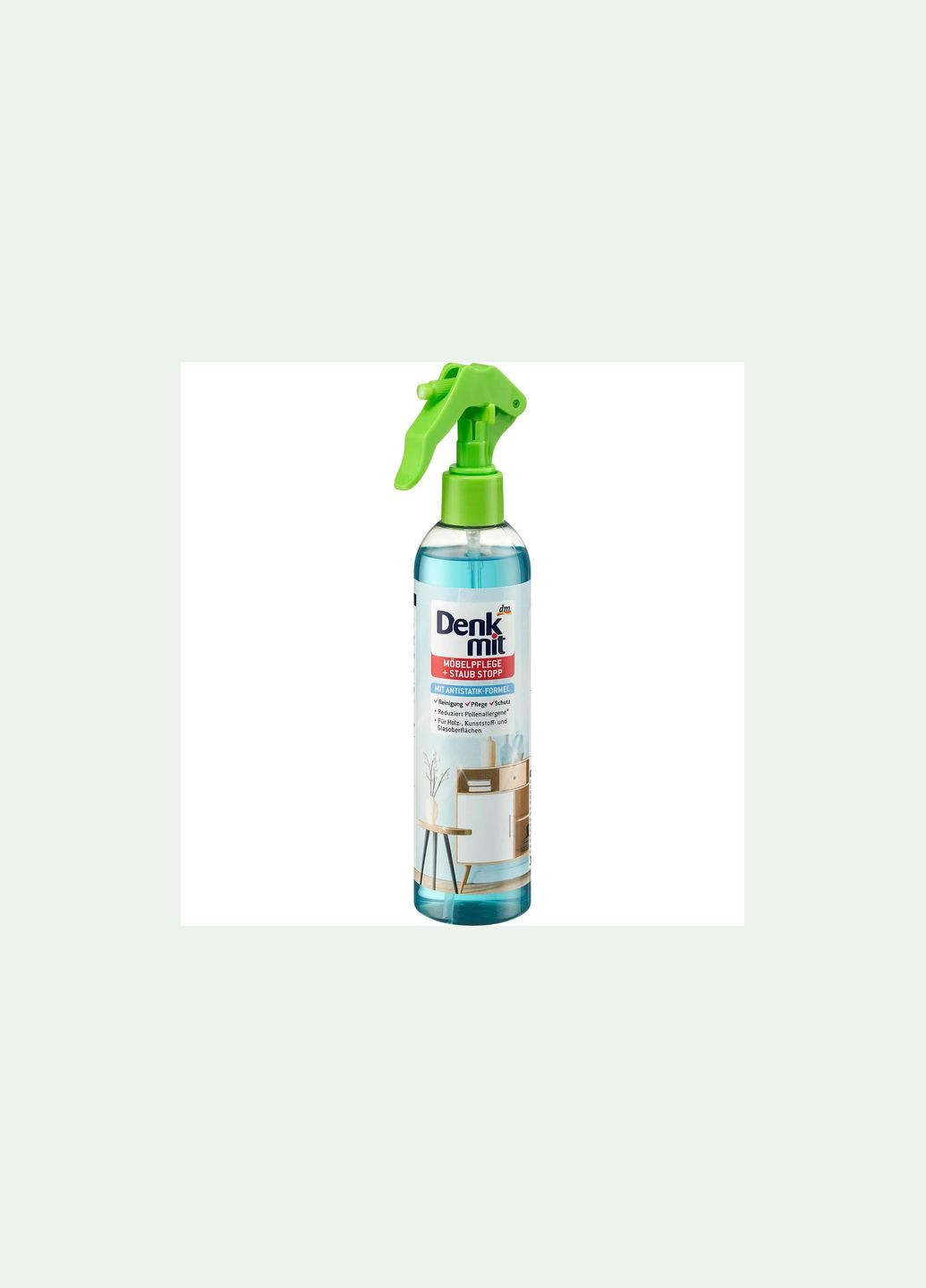 Спрей для меблів захист від пилу з антистатичною формулою Mobelpflege Staub Stopp Mit Antistatik Formel 300 мл Denkmit (335250612)