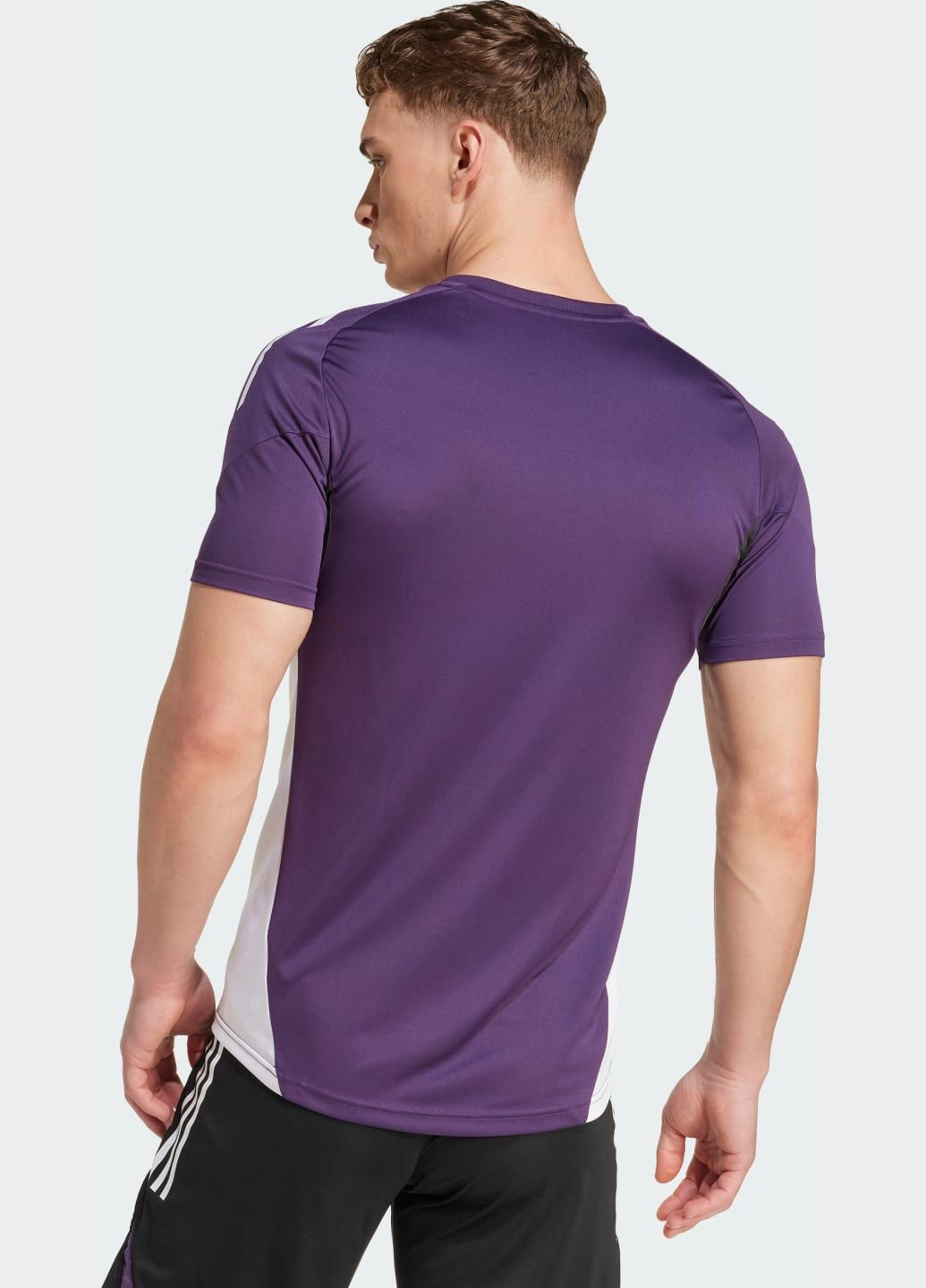 Фиолетовый демисезонный спортивный лонгслив adidas с логотипом