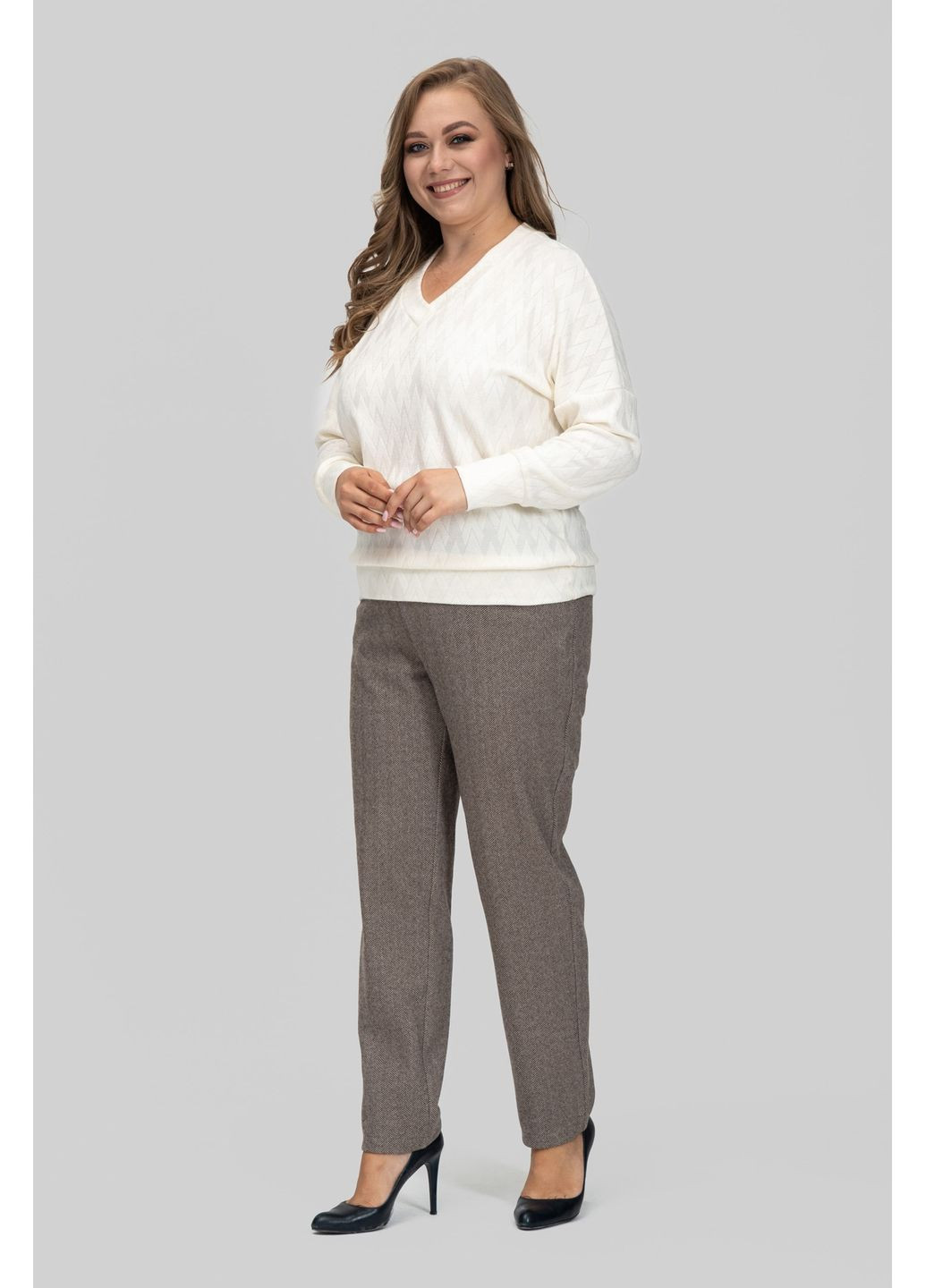 Молочный демисезонный женский свитер из ангоры мелисса all posa (ap102600p) A'll Posa