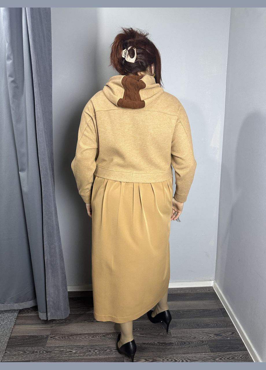 Теракотова кежуал сукня жіноча міді теракот "даша" mkpr2118-3 Modna KAZKA