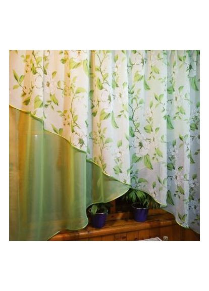 Кухонная занавеска Стелла яблочная яблочный цвет белый No Brand (372133966)