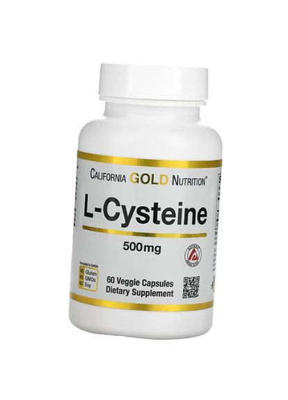 Цистеїн, L-Cysteine 500, 60вегкапс (27427006) California Gold Nutrition (276256756)