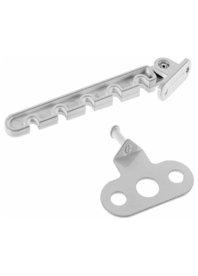 Обмежувач відкривання металевий 5 позиції під саморіз AQS2220 Білий No Brand (368565279)