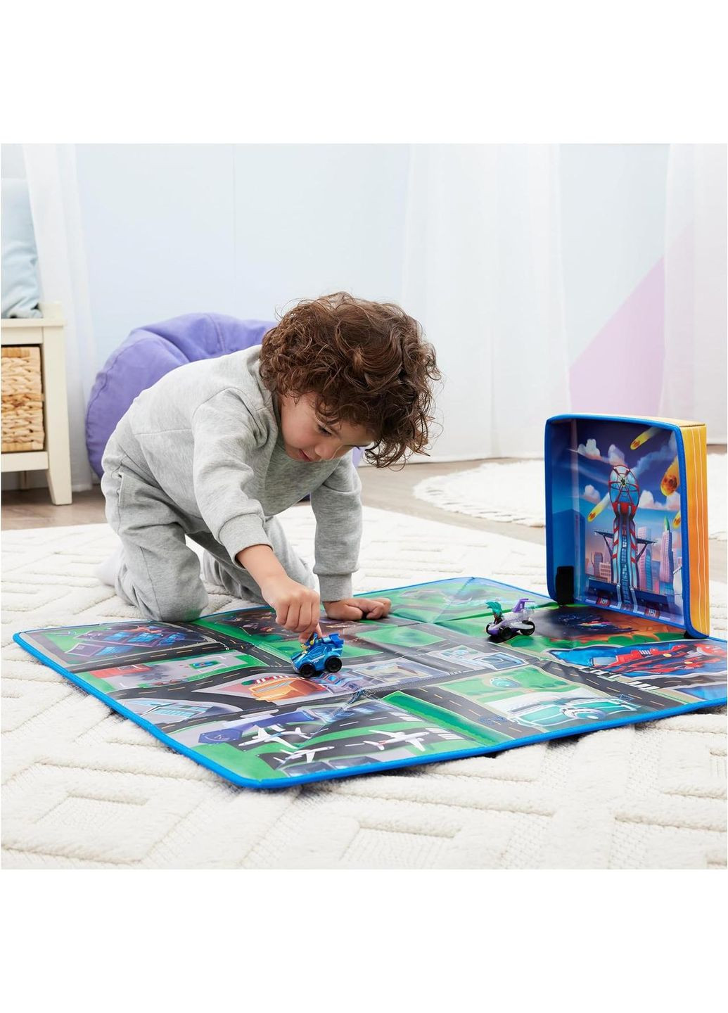 Щенячий патруль Мегакіно Ігровий килимок та машинки Гонщик, Вікторія Венс PAW Patrol The Mighty Movie Play Mat Spin Master (365251733)