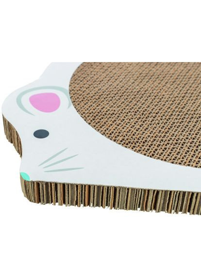 Царапка картонная в форме мыши с кошачьей мятой для котят 35х2,5х29,5 см белая Trixie (324625220)