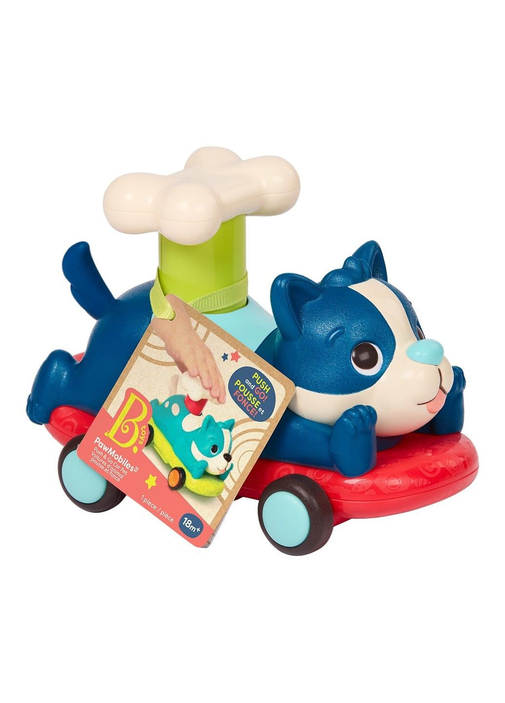 Машинка инерционная серии Лапкомобили - Песик, цвет океан Battat Lite (333708669)