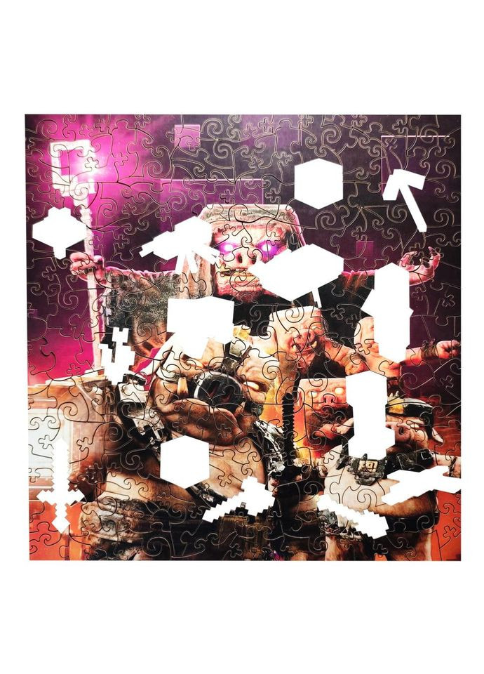 Фигурный пазл из дерева "Майнкрафт" PZ005-A3C-AC 180-250 деталей, размер А3 No Brand (362568675)