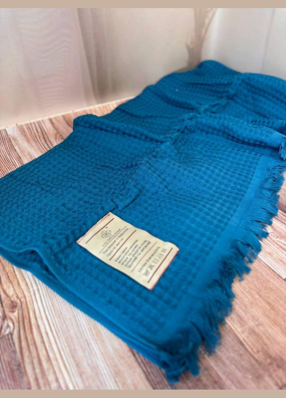 Покрывало хлопковое вафельное 80х150 см (П4К-al-vafel-pled-001-04) No Brand (308755097)