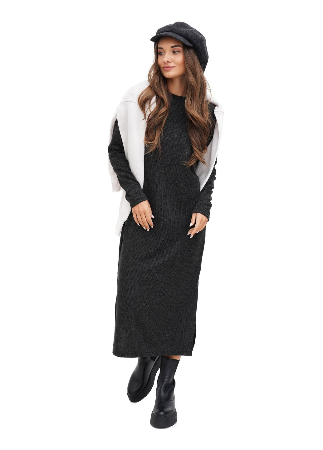 Кепка жіноча восьмиклинка сіра вовняна VECONS Восьмиклинка — додає об'єму та стильності (319170493)