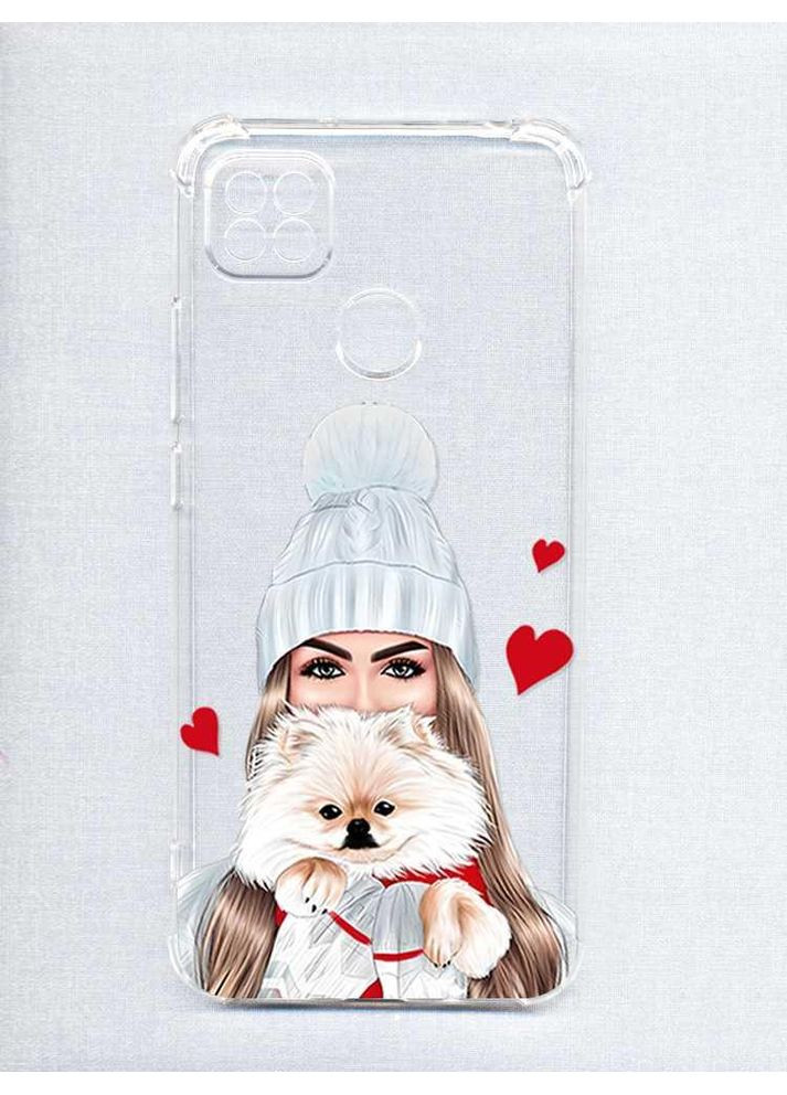 Чохол з потовщеними кутами на Xiaomi Redmi 9C/10A:: Дівчина з песиком (принт 142) Creative (360712470)