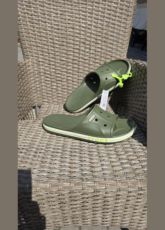 Крокс Баябенд Зелені Слайд Шльопанці Bayaband Army Green Crocs Slide (341107058)