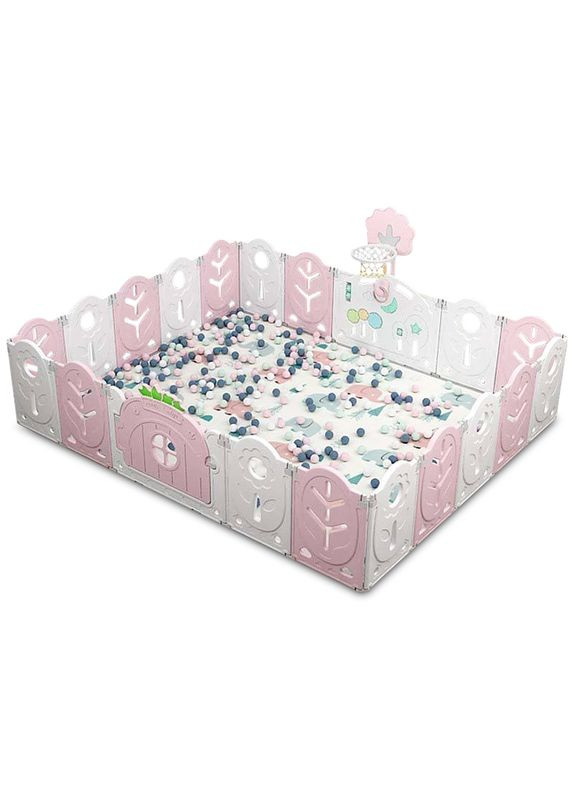 Манеж з баскетбольним кільцем 205х246х62 см Рожевий (1568525834) No Brand (360969213)