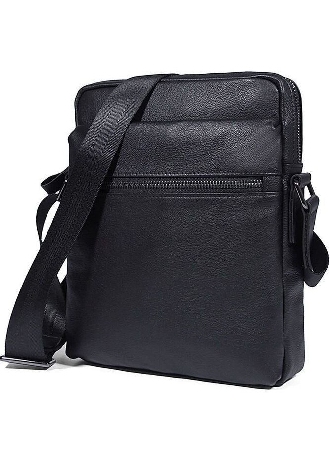 Шкіряна сумка крос боді чоловіча месенджер через плече чорна 14486 Vintage (329198775)