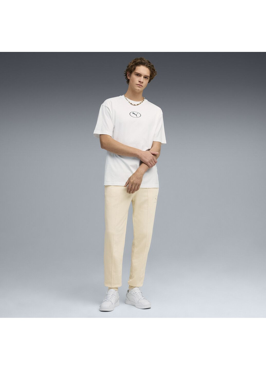 Белые спортивные демисезонные брюки Puma