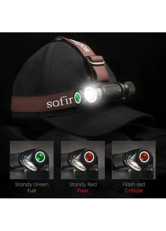 Ліхтар налобний SP40 5000-5700K + акумулятор 18650 black Sofirn (361056050)